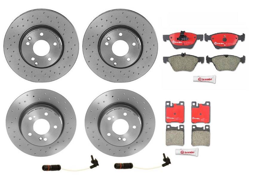 Brembo Brake Pads and Rotors Kit - Front and Rear (300mm/290mm) (Xtra) (Ceramic)